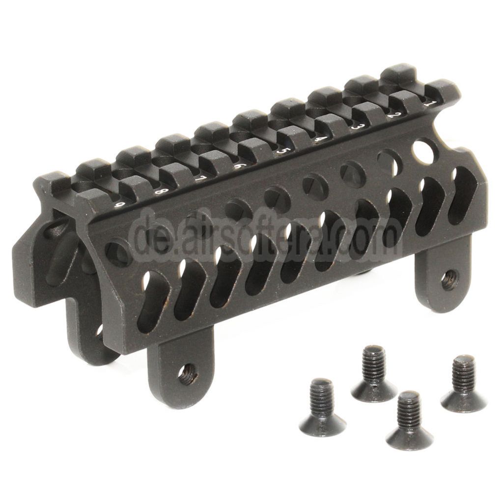 5KU Aluminum B19 Stil 20mm Obere Handschutz Schienen System Geeignet für AK-Serie AEG GBB Gewehre Airsoft Schwarz