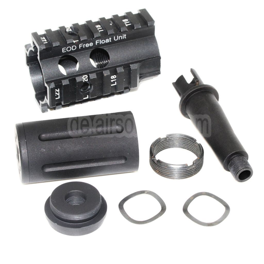 5KU Fighting Cat vordere Kit Handschutz Schienen System Geeignet für M4 M16 Serie AEG Gewehre Airsoft Schwarz