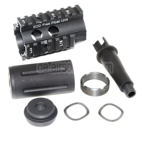 5KU Fighting Cat vordere Kit Handschutz Schienen System Geeignet für M4 M16 Serie AEG Gewehre Airsoft Schwarz