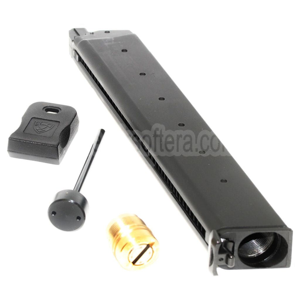 APS 48rd Big Stick Erweitert Co2 Magazin Geeignet für G17 G18C G-Serie GBB Pistolen Airsoft Schwarz