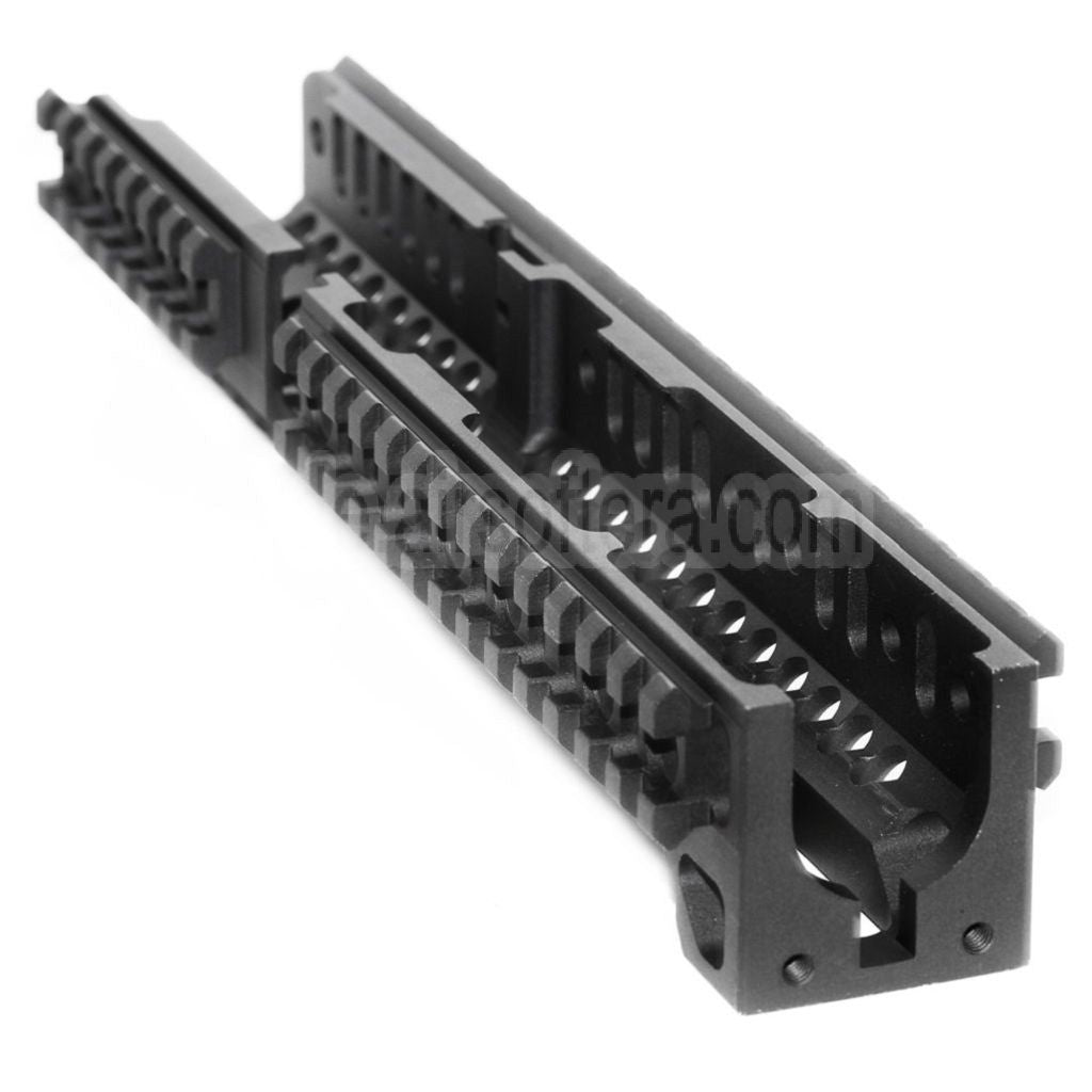 5KU CNC Aluminum 254mm B30 Stil Lang Untere Handschutz Schienen System Geeignet für LCT GHK E&L Tokyo Marui AK Serie AEG GBB Gewehre Airsoft Schwarz