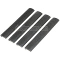 APS 4 Stück schneidbar 150mm KAC Gummi Schienenabdeckung Geeignet für 20mm Schienensystem Schwarz