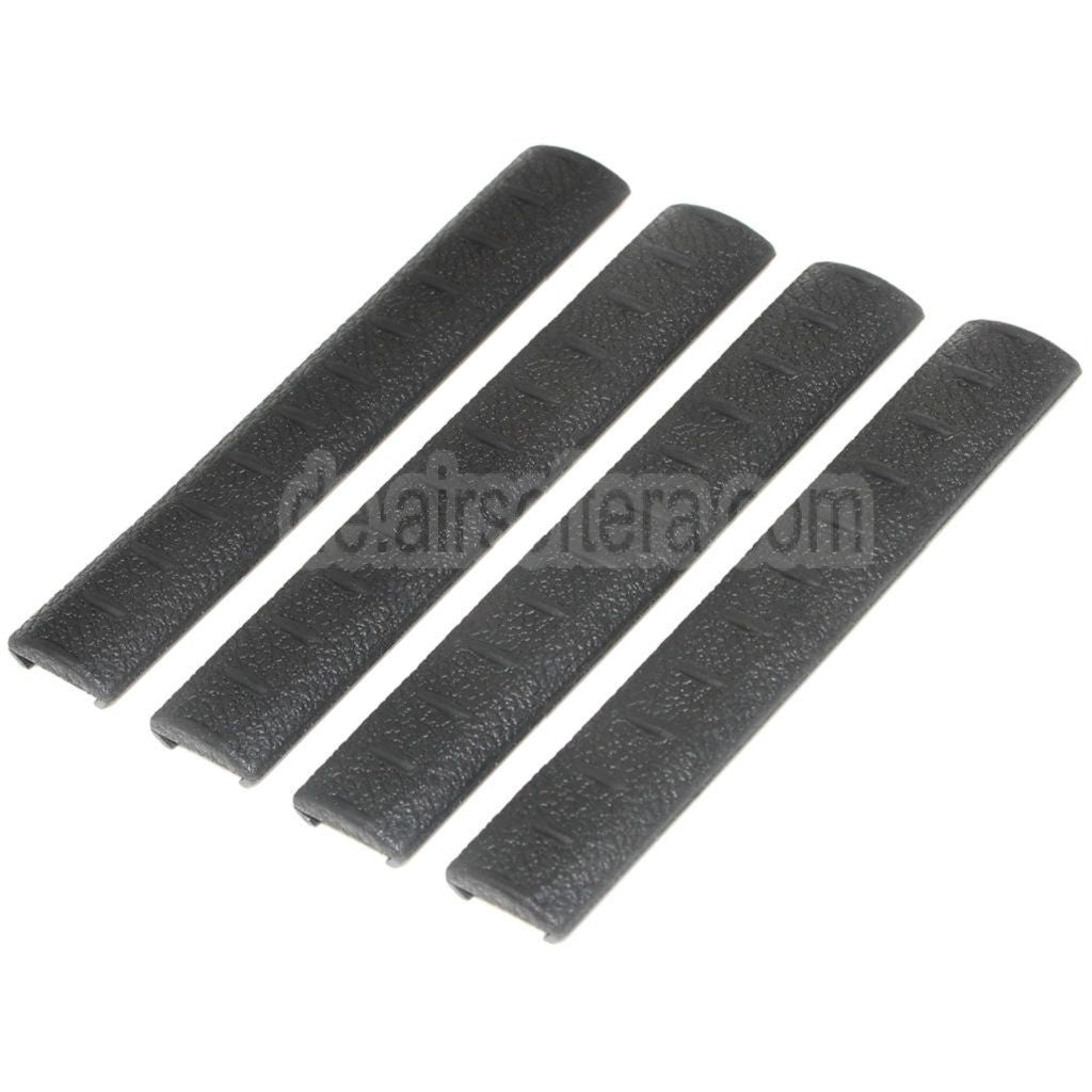 APS 4 Stück schneidbar 150mm KAC Gummi Schienenabdeckung Geeignet für 20mm Schienensystem Schwarz