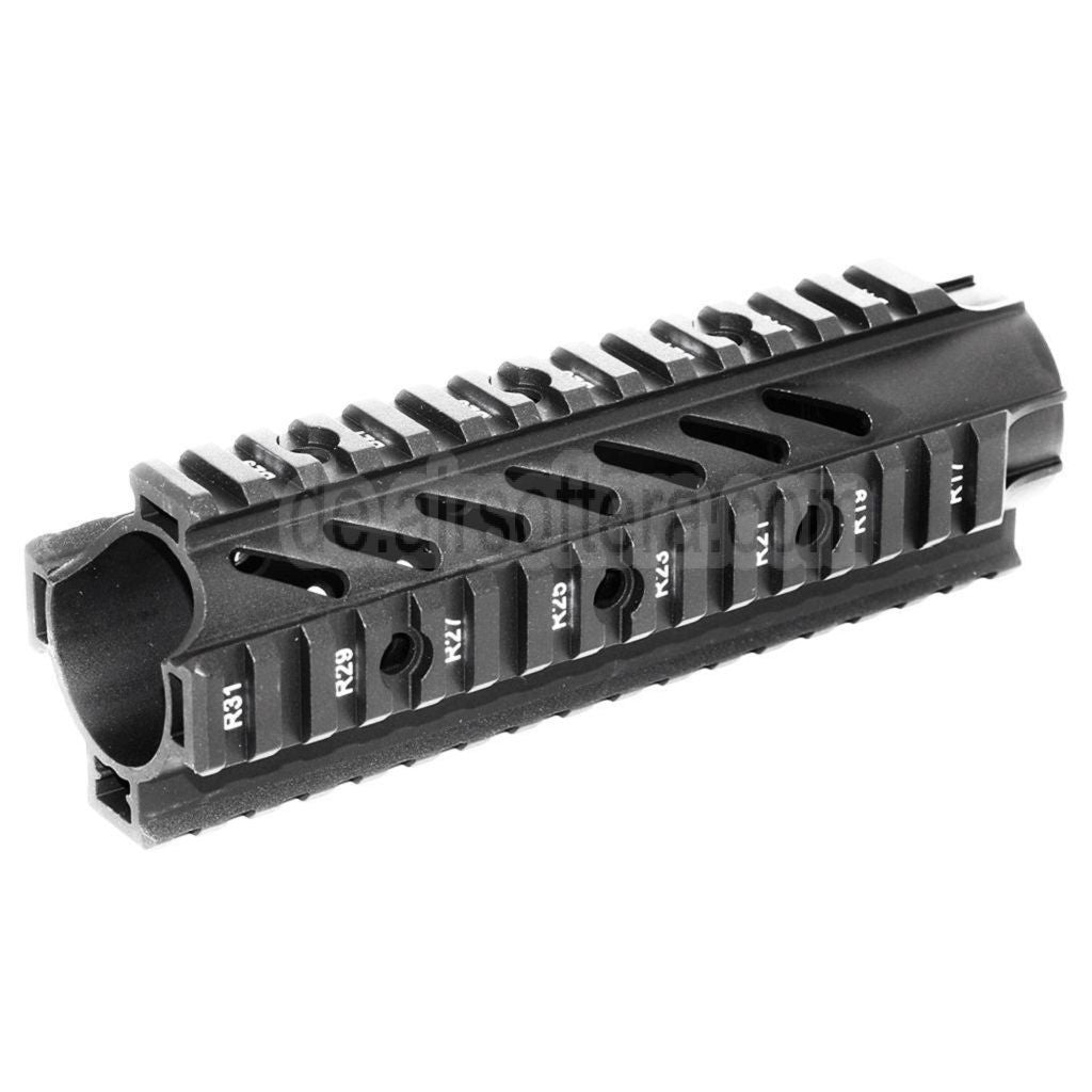 APS CNC Aluminum 176mm 7 Zoll OD Free Float Handschutz Schienen System Geeignet für M4 M16 Serie AEG Gewehre Airsoft Schwarz