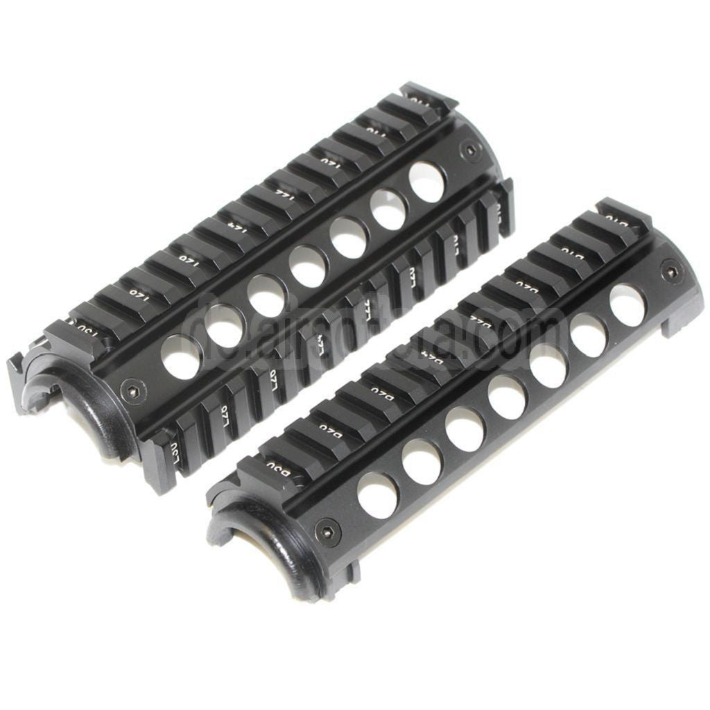 APS CNC 155mm RIS Handschutz Schienen System Geeignet für M4 M16 Serie AEG Gewehre Airsoft Schwarz