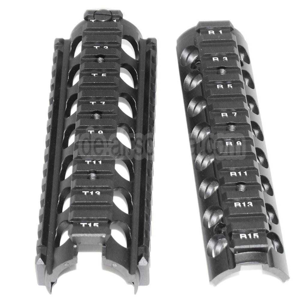 CYMA 170mm CNC Aluminum KAC Type M4A1 M4CQB RAS Handschutz Schienen System Geeignet für CYMA E&C D-Boys G&P Classic Army KWA G&G Tokyo Marui M4 M16 Serie AEG Gewehre Airsoft Schwarz