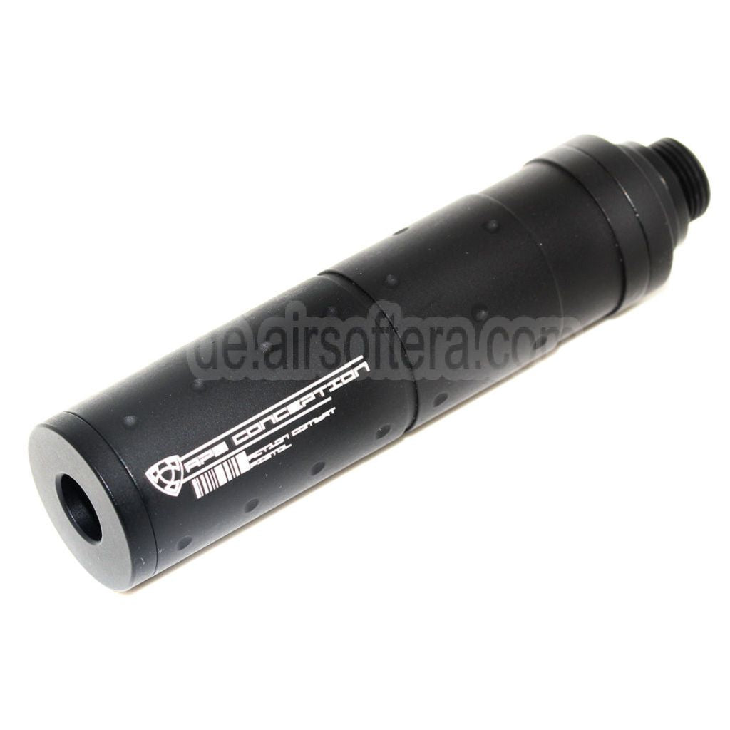 APS Schalldämpfer mit Adapter -14mm -12mm CCW Geeignet für ACP601 606 Black Hornet Tokyo Marui G17 Serie GBB Pistolen Airsoft