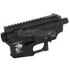 E&C Marine M4A1 Metallgehäuse Empfänger Set (Laser Logo) geeignet für E&C Tokyo Marui M4 M16 Serie AEG Gewehre Airsoft Schwarz