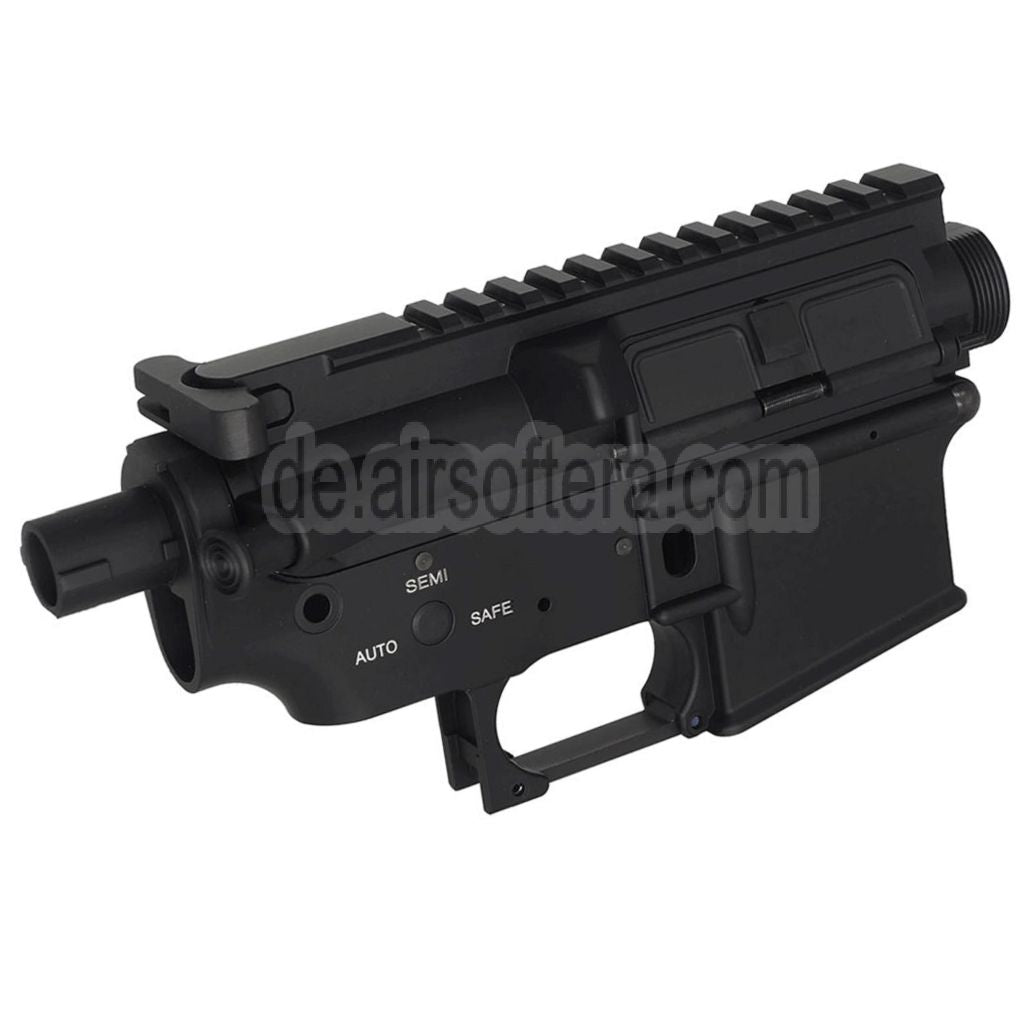 E&C Marine M4A1 Metallgehäuse Empfänger Set (Laser Logo) geeignet für E&C Tokyo Marui M4 M16 Serie AEG Gewehre Airsoft Schwarz