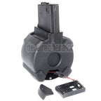 BATTLEAXE 1400rd Elektrisch Trommelmagazin Geeignet für M4 M16 Serie AEG Gewehre Airsoft Schwarz