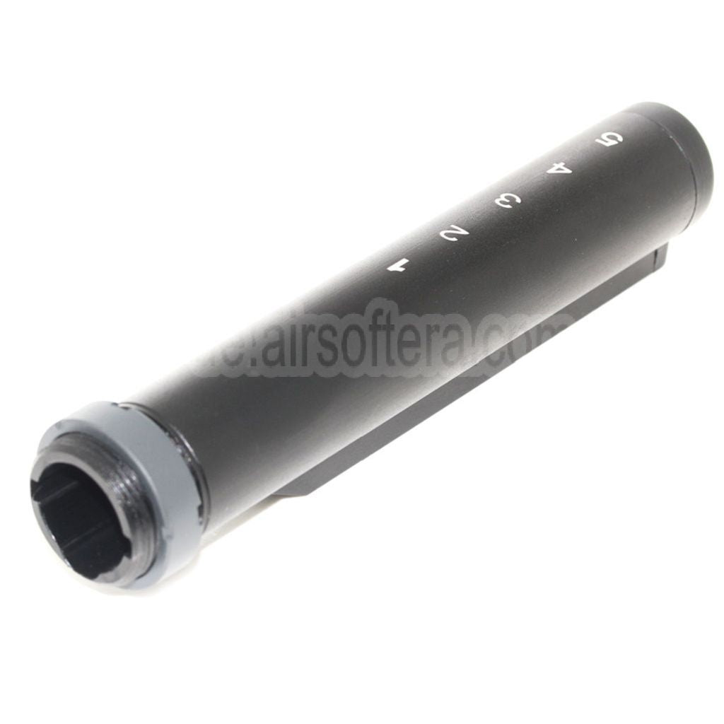 E&C 6-Positions Gewehrschaft Pufferrohr Geeignet für M4 M16 Serie AEG Gewehre Airsoft Schwarz