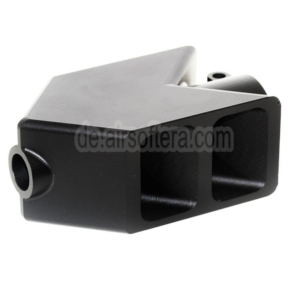 AirsoftEra CNC Aluminium Tank Mündungsbremse Mündungsfeuerdämpfer Geeignet für Snow Wolf M82 Airsoft Schwarz