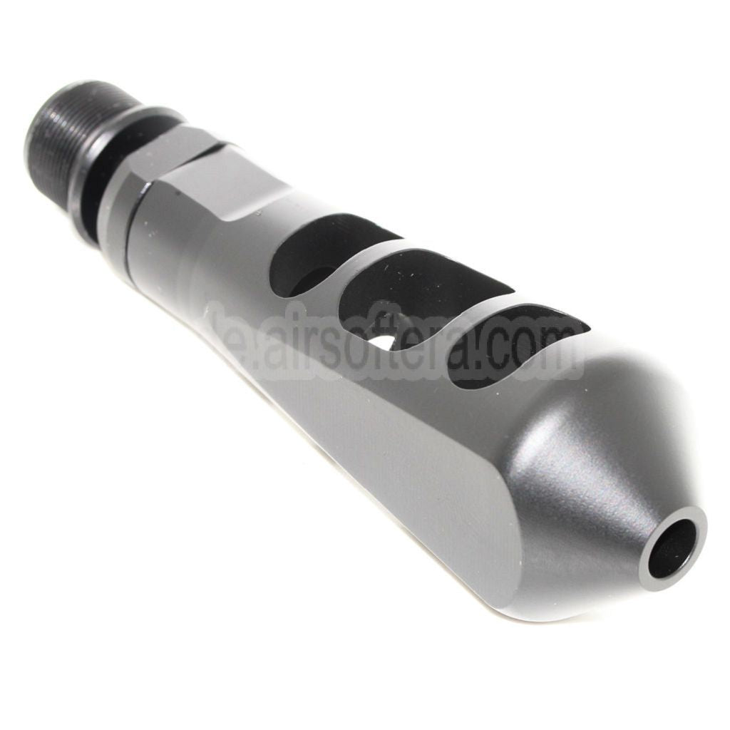 AirsoftEra 107mm Tanker Mündungsfeuerdämpfer Geeignet für -14mm CCW Gegen den Uhrzeigersinn Lauf Gewehre