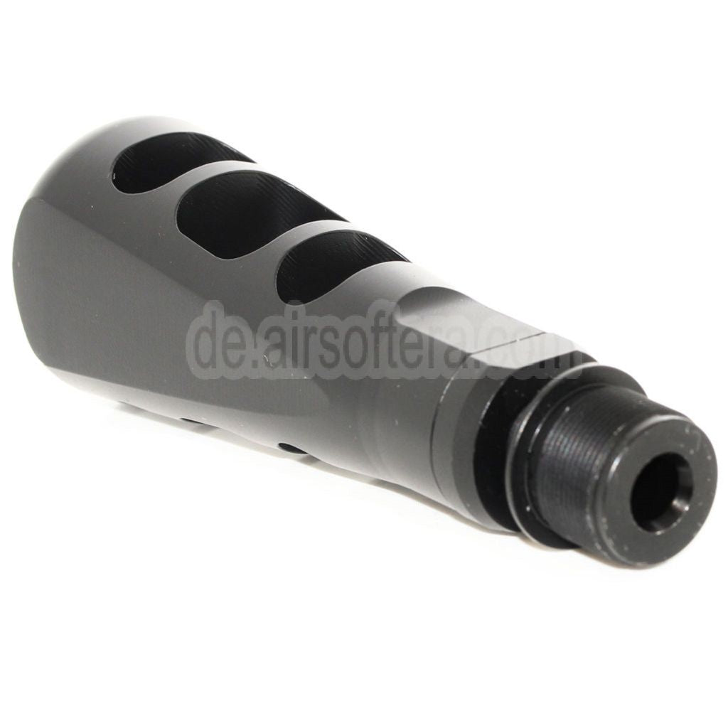 AirsoftEra 107mm Tanker Mündungsfeuerdämpfer Geeignet für -14mm CCW Gegen den Uhrzeigersinn Lauf Gewehre