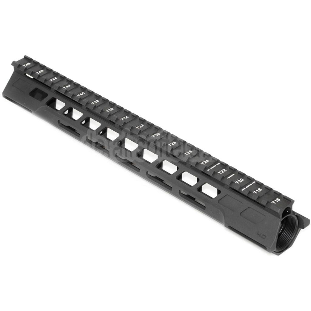 APS CNC 13.5 Zoll PER Phantom 4.0 M-LOK Handschutz Schienen System Geeignet für APS CYMA G&P JG Tokyo Marui M4 M16 Serie AEG Gewehre Airsoft Schwarz