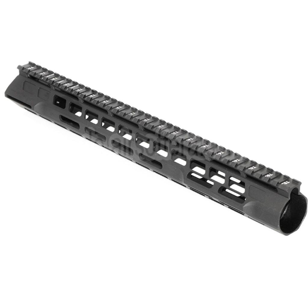 APS CNC 15 Zoll PER Phantom 5.0 M-LOK Handschutz Schienen System Geeignet für APS CYMA G&P JG Tokyo Marui M4 M16 Serie AEG Gewehre Airsoft Schwarz