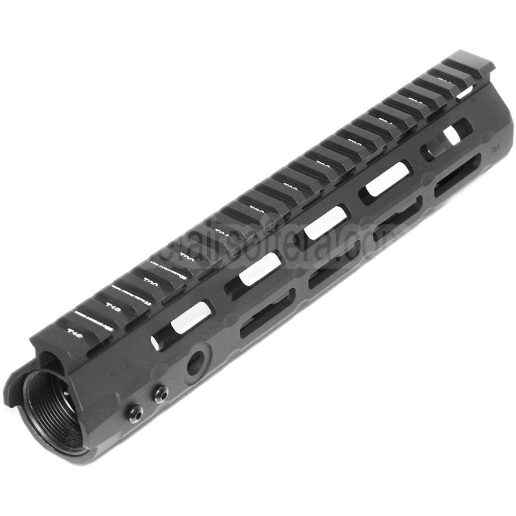 APS CNC 10 Zoll Evolution Tech 3.0 M-LOK Handschutz Schienen System Geeignet für APS CYMA G&P JG Tokyo Marui M4 M16 Serie AEG Gewehre Airsoft Schwarz