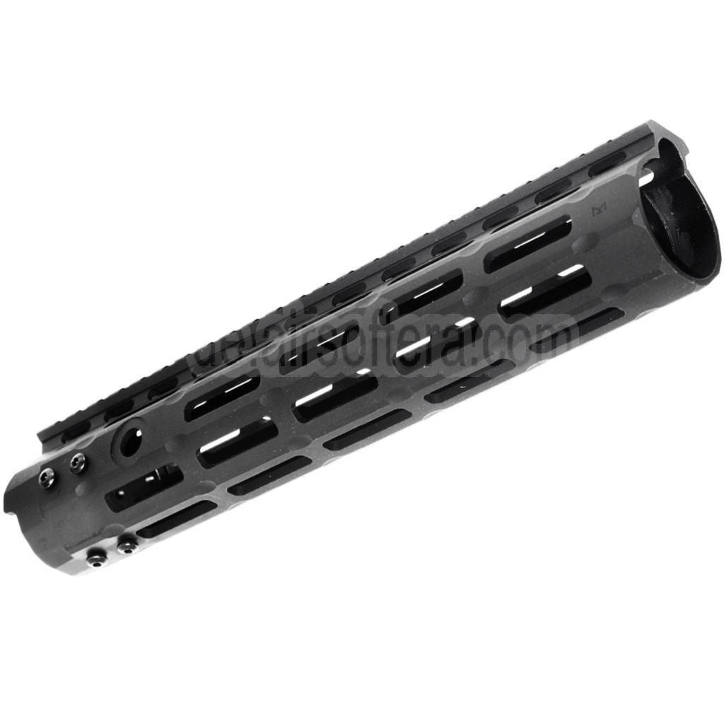 APS CNC 10 Zoll Evolution Tech 3.0 M-LOK Handschutz Schienen System Geeignet für APS CYMA G&P JG Tokyo Marui M4 M16 Serie AEG Gewehre Airsoft Schwarz