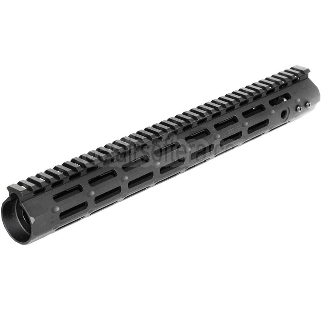 APS CNC 15 Zoll Evolution Tech 5.0 M-LOK Handschutz Schienen System Geeignet für APS CYMA G&P JG Tokyo Marui M4 M16 Serie AEG Gewehre Airsoft Schwarz