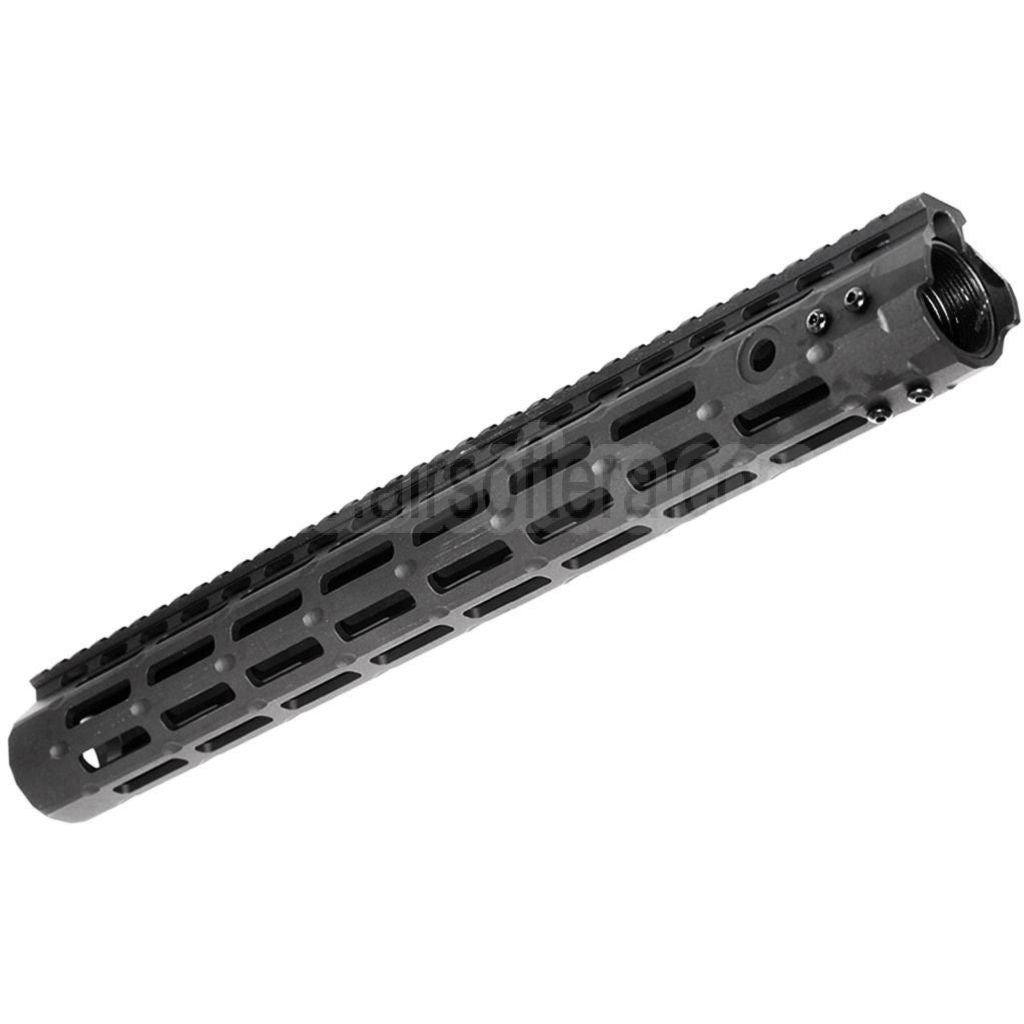 APS CNC 15 Zoll Evolution Tech 5.0 M-LOK Handschutz Schienen System Geeignet für APS CYMA G&P JG Tokyo Marui M4 M16 Serie AEG Gewehre Airsoft Schwarz