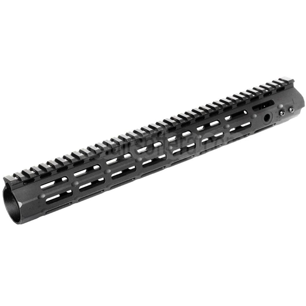 APS CNC 15 Zoll Evolution Tech 5.0 M-LOK Handschutz Schienen System Geeignet für APS CYMA G&P JG Tokyo Marui M4 M16 Serie AEG Gewehre Airsoft Schwarz
