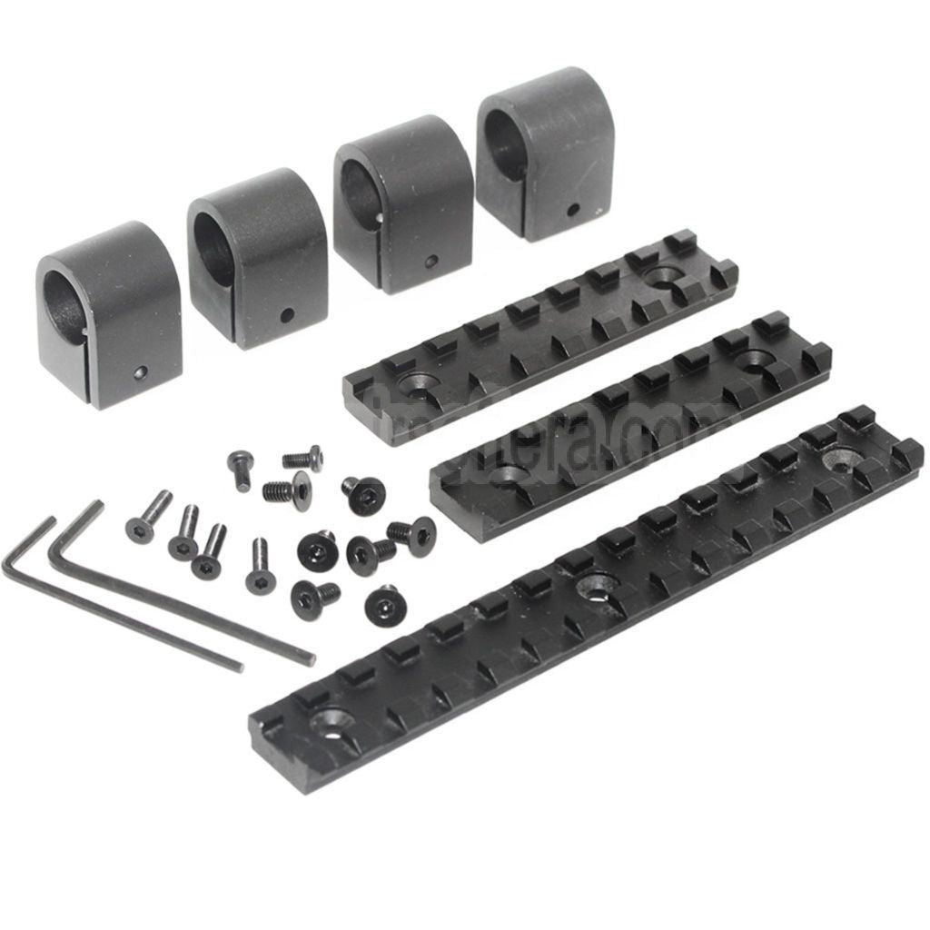 CYMA CNC Aluminum 326mm Handschutz Schienen System Geeignet für CYMA Tokyo Marui M14 Serie AEG Gewehre Airsoft Schwarz