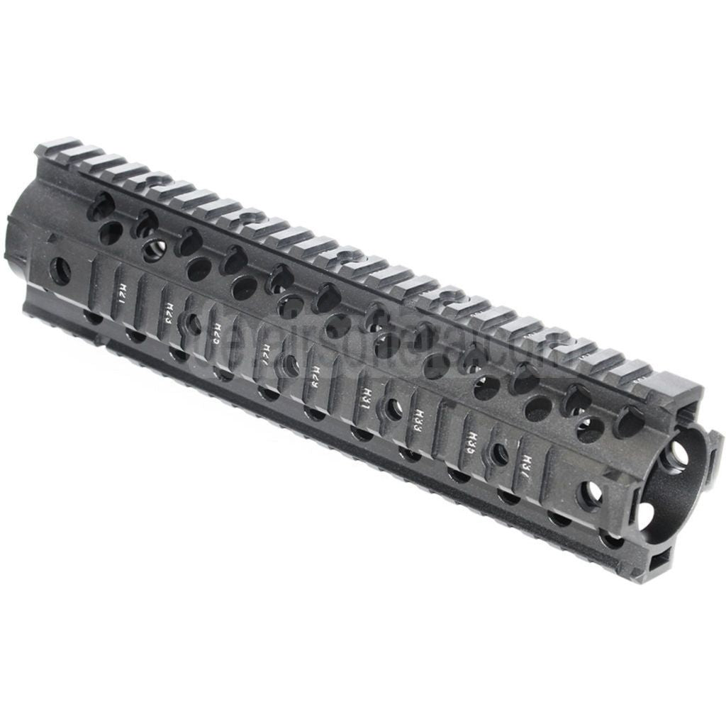 CYMA CNC Aluminum 255mm 10 Zoll Free Float RIS Handschutz Schienen System Geeignet für M4 M16 Serie AEG Gewehre Airsoft Schwarz