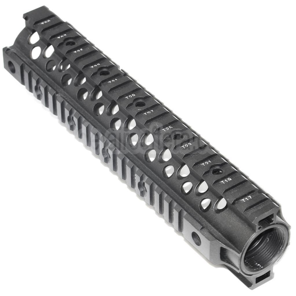 CYMA CNC Aluminum 255mm 10 Zoll Free Float RIS Handschutz Schienen System Geeignet für M4 M16 Serie AEG Gewehre Airsoft Schwarz