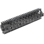 CYMA CNC Aluminum 255mm 10 Zoll Free Float RIS Handschutz Schienen System Geeignet für M4 M16 Serie AEG Gewehre Airsoft Schwarz