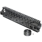 CYMA CNC Aluminum 255mm 10 Zoll Free Float RIS Handschutz Schienen System Geeignet für M4 M16 Serie AEG Gewehre Airsoft Schwarz