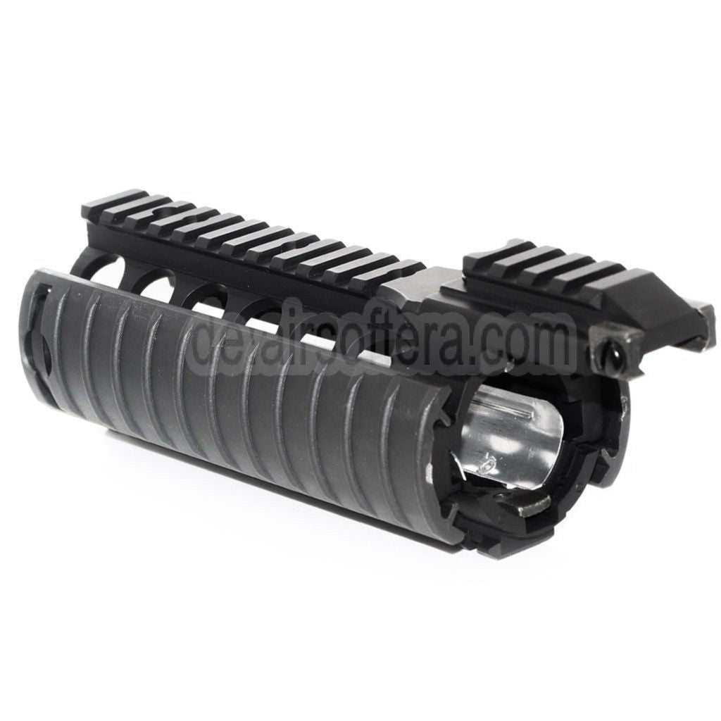 CYMA CNC Aluminum 210mm RAS Handschutz Schienen System mit Rail Cover Geeignet für Tokyo Marui M4 M16 Serie AEG / WA M4 M16 Serie GBB Gewehre Airsoft Schwarz