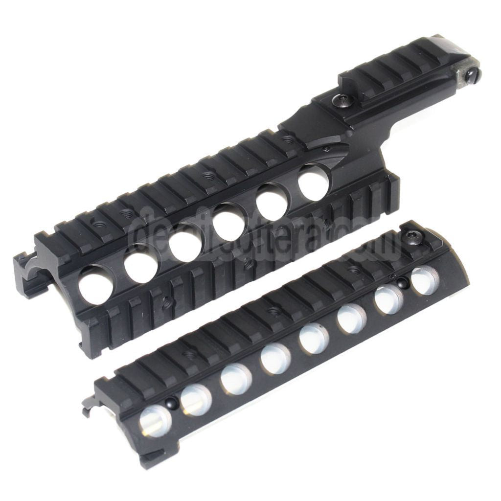 CYMA CNC Aluminum 210mm RAS Handschutz Schienen System mit Rail Cover Geeignet für Tokyo Marui M4 M16 Serie AEG / WA M4 M16 Serie GBB Gewehre Airsoft Schwarz
