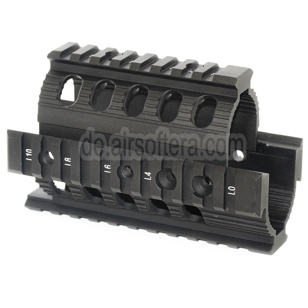 CYMA CNC Aluminum 135mm Handschutz Schienen System Geeignet für Tokyo Marui D-Boys CYMA APS VFC Matrix AK74U Serie AEG Gewehre Airsoft Schwarz