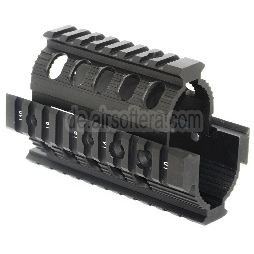 CYMA CNC Aluminum 135mm Handschutz Schienen System Geeignet für Tokyo Marui D-Boys CYMA APS VFC Matrix AK74U Serie AEG Gewehre Airsoft Schwarz