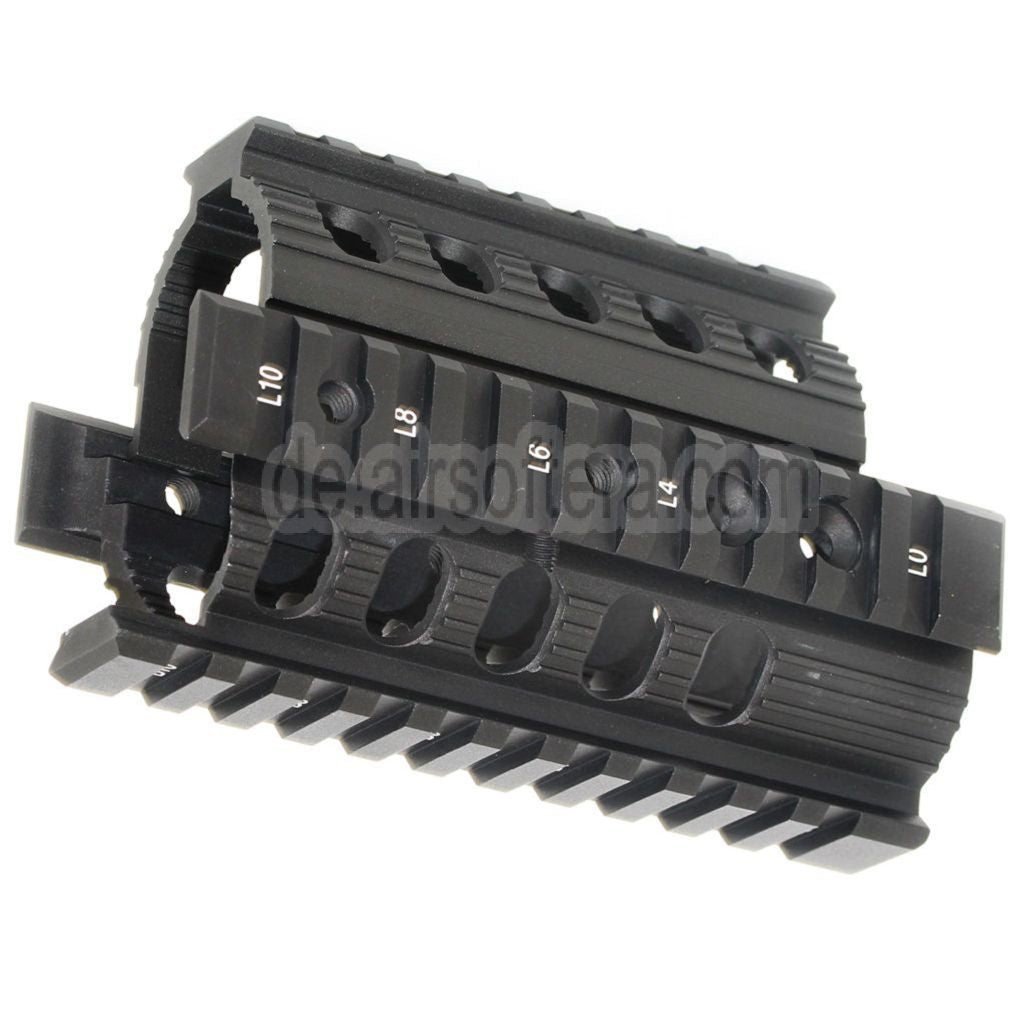 CYMA CNC Aluminum 135mm Handschutz Schienen System Geeignet für Tokyo Marui D-Boys CYMA APS VFC Matrix AK74U Serie AEG Gewehre Airsoft Schwarz