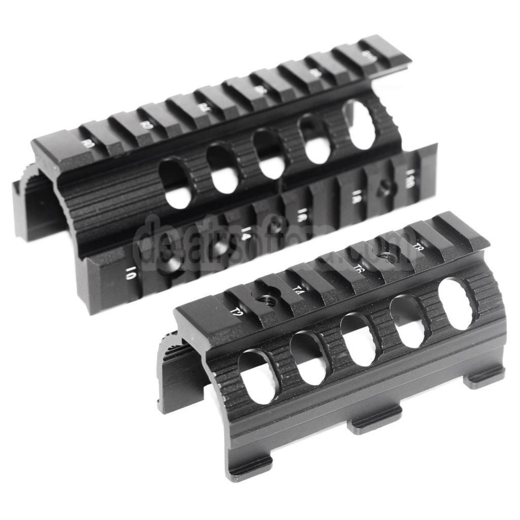 CYMA CNC Aluminum 135mm Handschutz Schienen System Geeignet für Tokyo Marui D-Boys CYMA APS VFC Matrix AK74U Serie AEG Gewehre Airsoft Schwarz