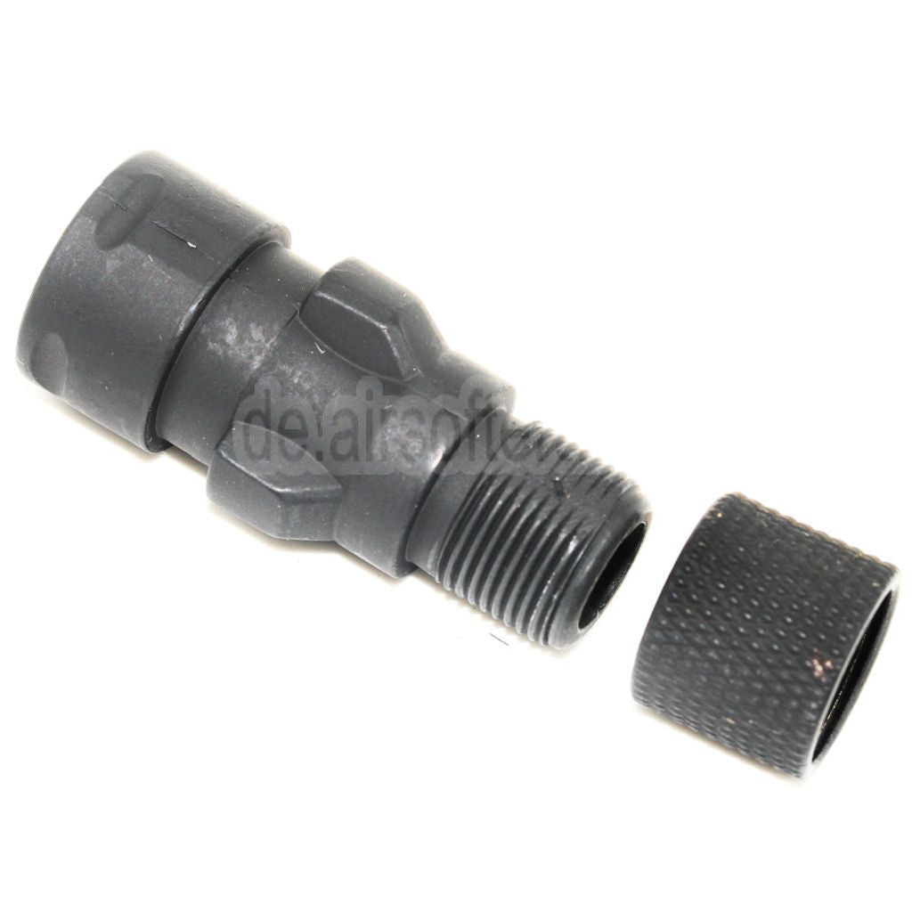 CYMA Metall Mündungsfeuerdämpfer Muzzle Adapter Geeignet für CM041 CM049 MP5 AEG Gewehre Airsoft Schwarz