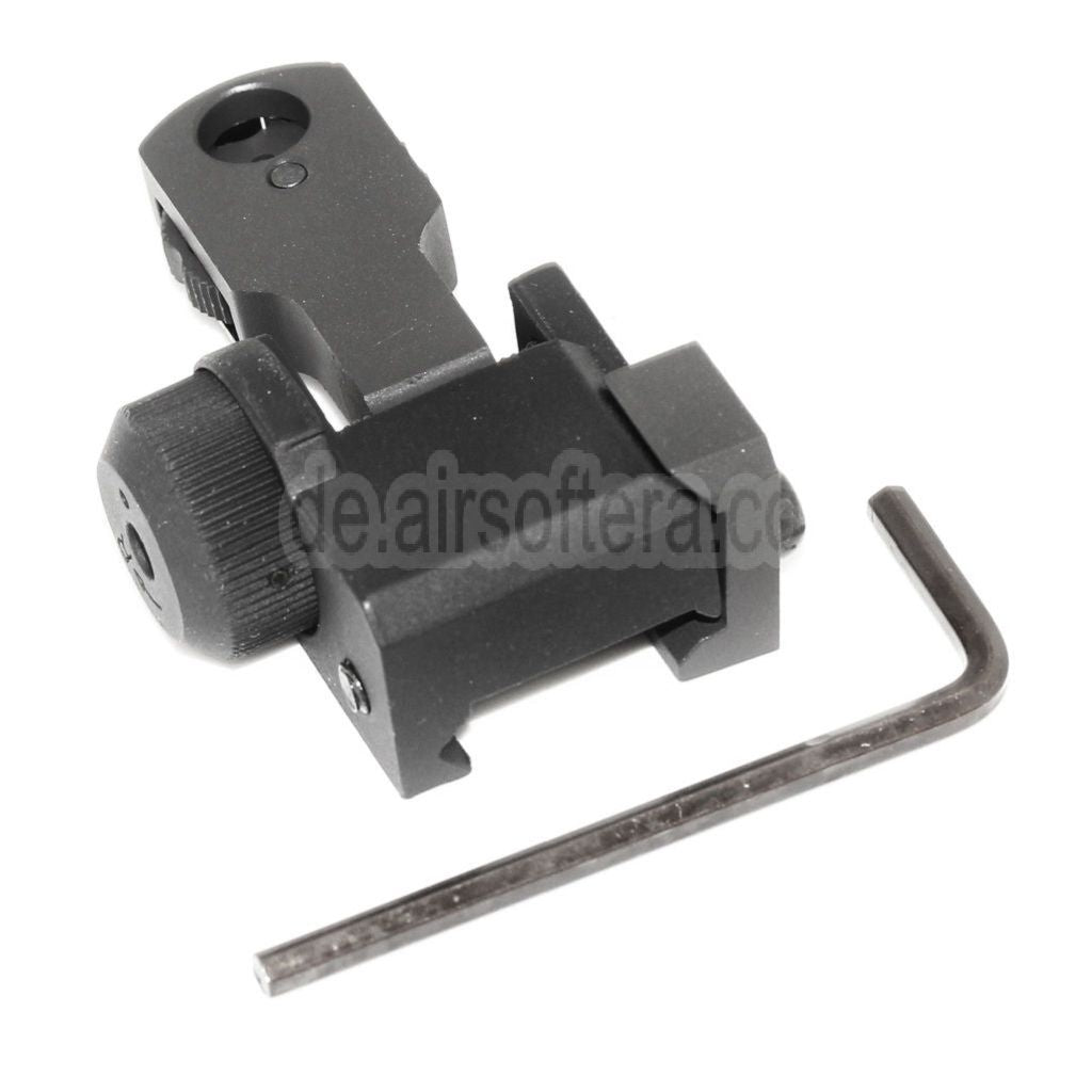 AirsoftEra MAD BUIS Stil Klappbare Kimme Geeignet für Standard 20mm RIS RAS Schiene