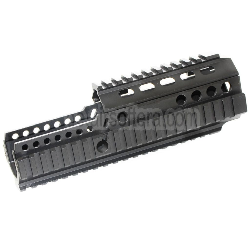AirsoftEra 225mm 9 Zoll CNC Aluminium 4-Side Handschutz Schienen System Geeignet für ARMY G&G L85 R85 AEG Gewehre Schwarz