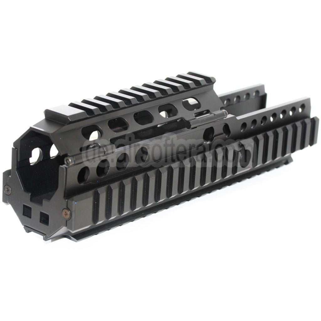 AirsoftEra 225mm 9 Zoll CNC Aluminium 4-Side Handschutz Schienen System Geeignet für ARMY G&G L85 R85 AEG Gewehre Schwarz