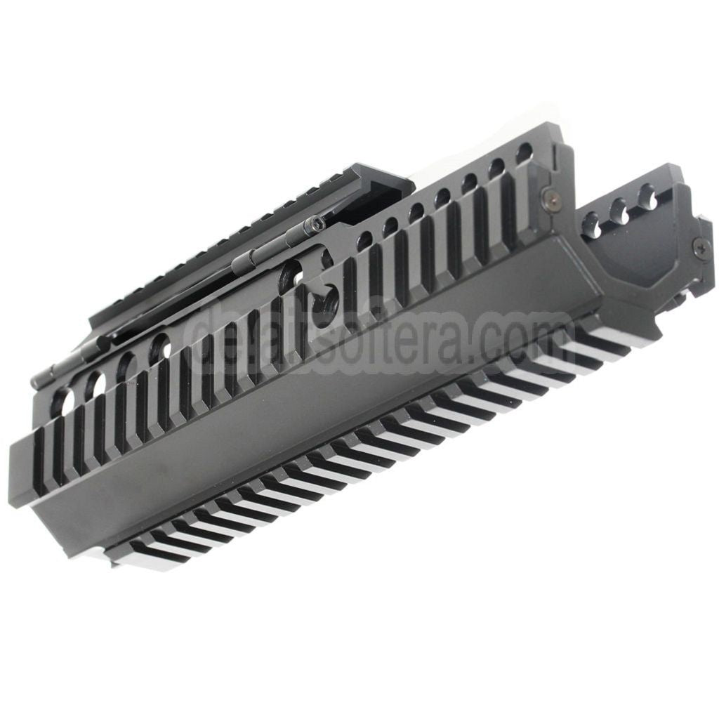 AirsoftEra 225mm 9 Zoll CNC Aluminium 4-Side Handschutz Schienen System Geeignet für ARMY G&G L85 R85 AEG Gewehre Schwarz
