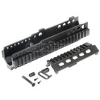 AirsoftEra 225mm 9 Zoll CNC Aluminium 4-Side Handschutz Schienen System Geeignet für ARMY G&G L85 R85 AEG Gewehre Schwarz