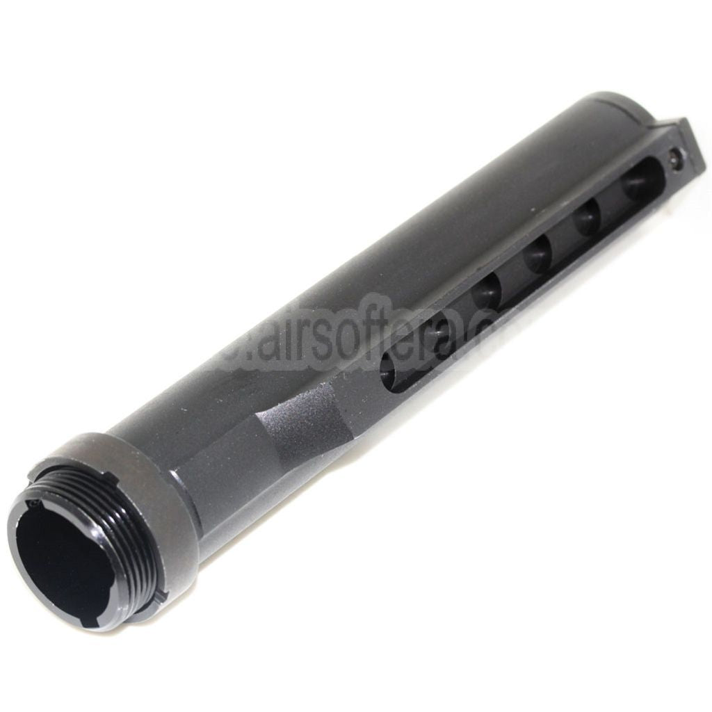 D-Boys 6-Positions Gewehrschaft Pufferrohr Geeignet für M4 M16 Serie AEG Gewehre Airsoft Schwarz