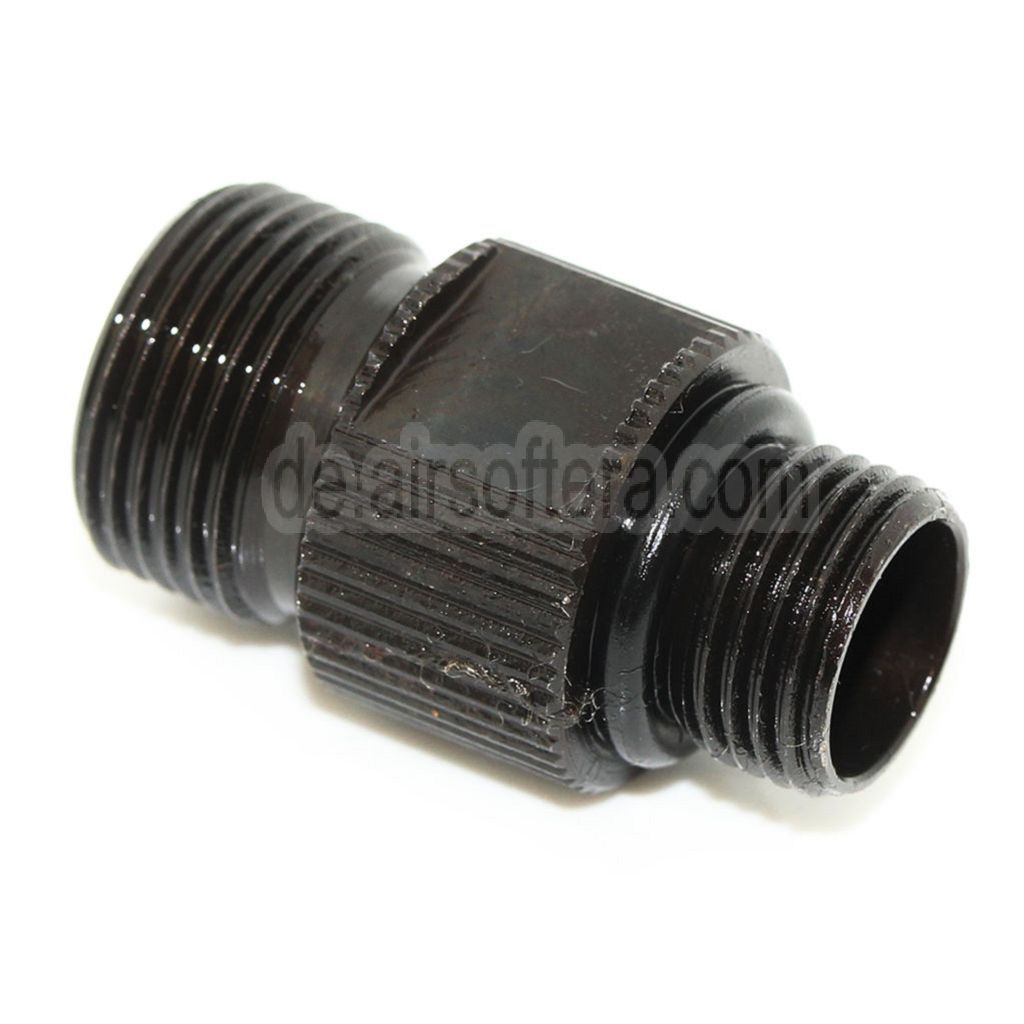 PPS Lauf Schalldämpfer Kompensator Adapter Geeignet für KSC M9 / WE Pistolen Airsoft +11mm CW im Uhrzeigersinn -14mm CCW gegen den Uhrzeigersinn
