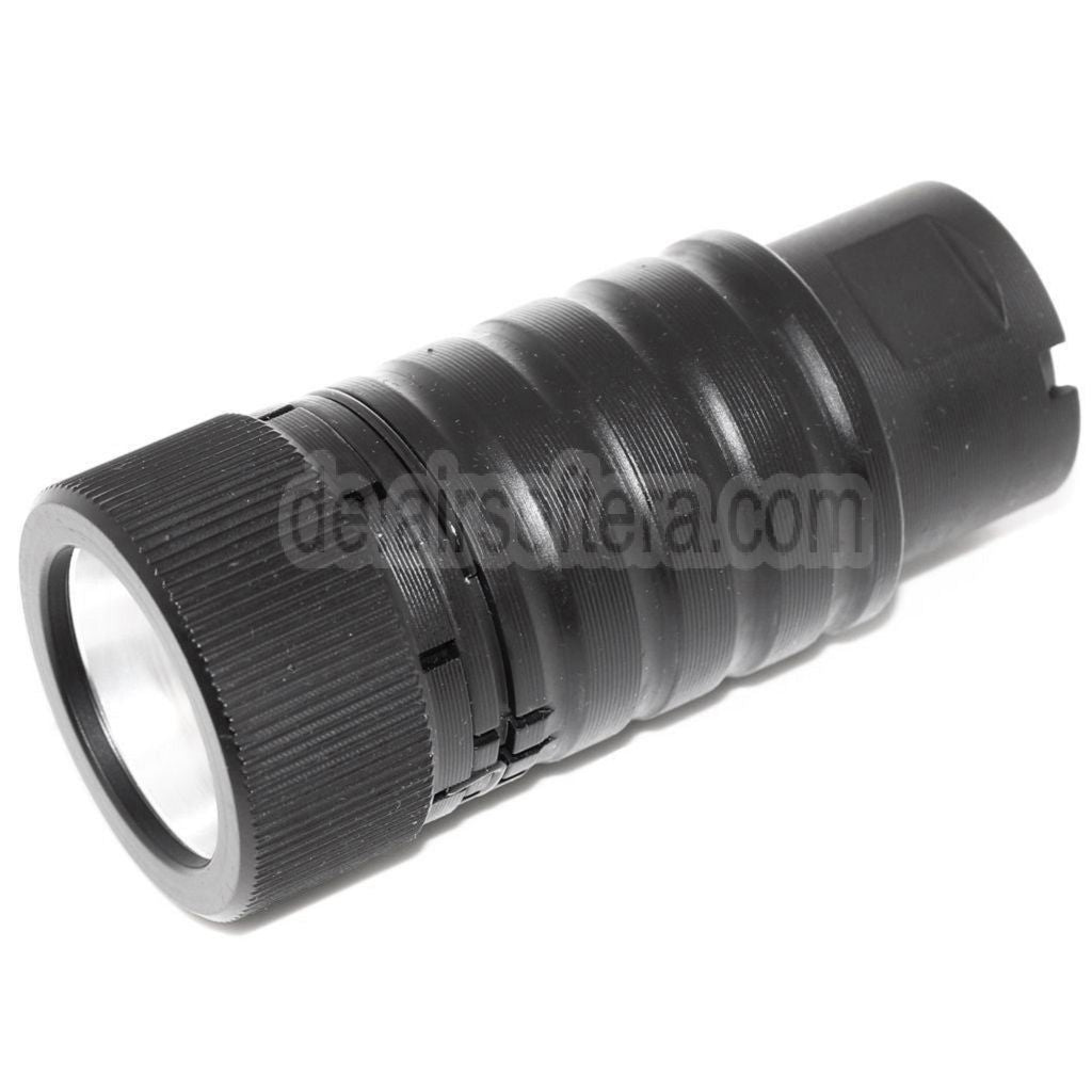 CYMA Einstellbares Soundverstärkungs design AK74 Mündungsfeuerdämpfer Geeignet für -14mm CCW Gegen den Uhrzeigersinn Lauf Gewehre Airsoft Schwarz