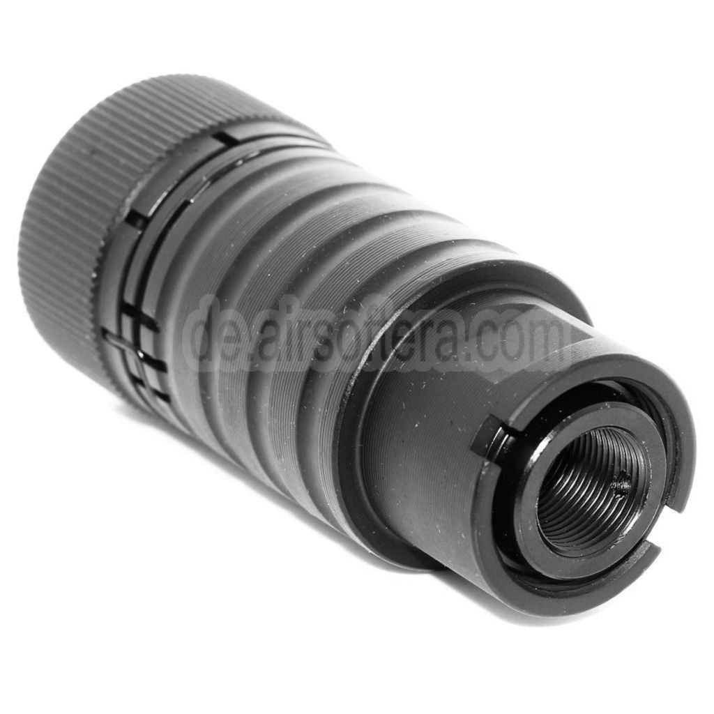 CYMA Einstellbares Soundverstärkungs design AK74 Mündungsfeuerdämpfer Geeignet für -14mm CCW Gegen den Uhrzeigersinn Lauf Gewehre Airsoft Schwarz