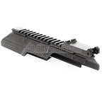 CYMA Obere Empfängerabdeckung mit 20mm Taktikschienen Kimme Geeignet für D-Boys JG Jing Gong Golden Eagle CYMA Tokyo Marui AKS74U Serie AEG Gewehre Airsoft Schwarz