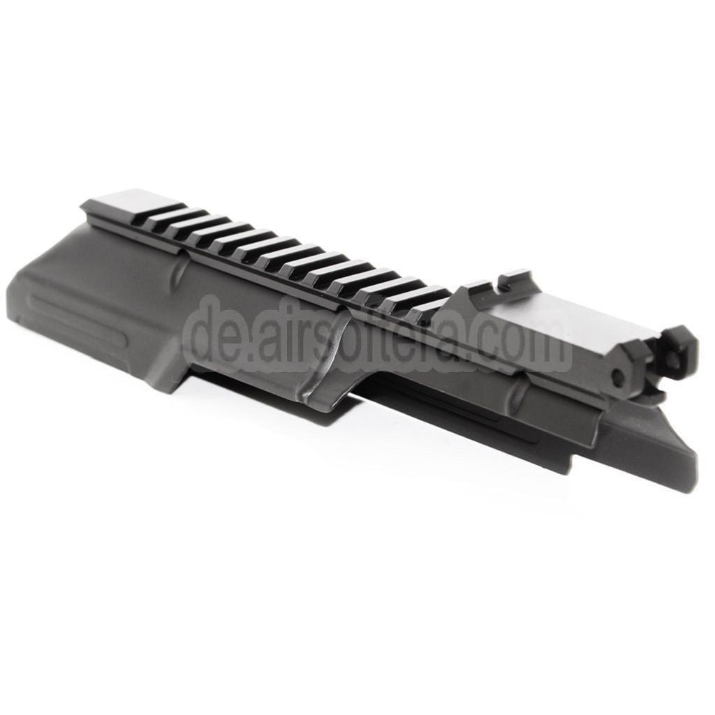 CYMA Obere Empfängerabdeckung mit 20mm Taktikschienen Kimme Geeignet für D-Boys JG Jing Gong Golden Eagle CYMA Tokyo Marui AKS74U Serie AEG Gewehre Airsoft Schwarz