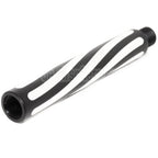 AirsoftEra 4.5 Zoll Aluminium 2-Tone Spiralförmig geriffelt Äußeres Lauf verlängerungsrohr -14mm CCW Gegen den Uhrzeigersinn AEG GBB Schwarz/Silver