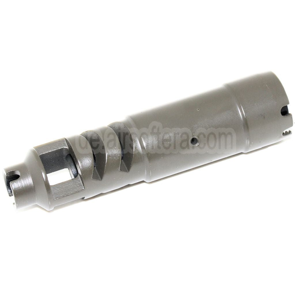 AirsoftEra 105mm Shturm Stil Mündungsbremse Mündungsfeuerdämpfer mit Adapter Geeignet für -14mm CCW Gegen den Uhrzeigersinn Lauf Gewehre